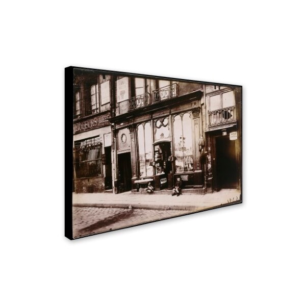 Vintage Apple Collection 'Paris Storefronts' Canvas Art,24x32